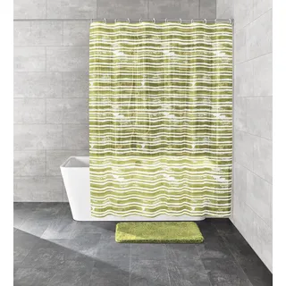 KLEINE WOLKE Duschvorhang 180 x 200 cm grün