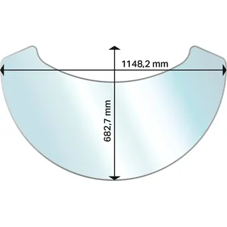 Aduro Glasbodenplatte Ellipse für Aduro 15 Serie