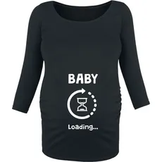 Umstandsmode  Baby Loading  Girl-Longsleeve  schwarz