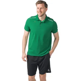 Erima Herren CMPT Pique ́ Poloshirt (2112514), smaragd/weiß, 3XL