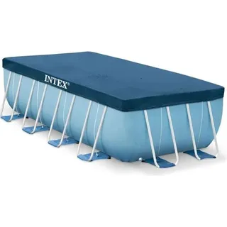 Intex Pool Abdeckung für Rechteckige Frame Pools, 3,90m x 1,80m, Blau, Modell 28037