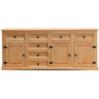 VCM New Mexico Sideboard 200 x 84 x 44 cm gelaugt/gewachst / Braun
