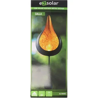ez solar Solar LED Gartenleuchte Metall spritzwassergeschützt IP44 orange