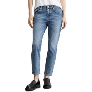 Marc O'Polo Damen Jeanshose mit Stretch-Anteil Boyfriend Fit, Blau (Sustainable Clean Blue Wash), W32/L32