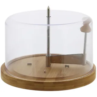 NEUSTANLO Käsehobel mit Haube Ø 21,7 cm | FSC-zertifiziertes Bambusholz | perfekt für Tête de Moine & andere Käsesorten | hygienische Aufbewahrung | langlebig & multifunktional