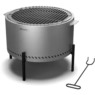 Blumfeldt Feuerschale Ø 60 cm Edelstahl Silber