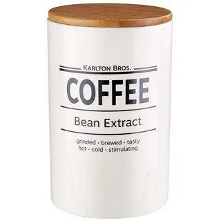 Butlers Vorratsdose Karlton Bros. , Weiß , Keramik , 18 cm , Küchenzubehör, Vorratsbehälter, Kaffeedosen