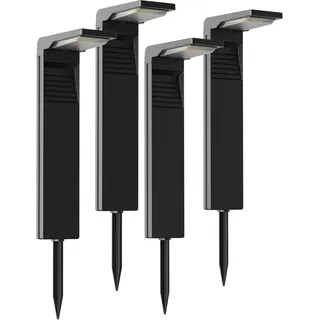 OUSFOT Solarstrahler für außen Garten [4 Stück] IP65 Wasserdicht Wegeleuchten Solar Strahler Außen mit 2 Farbtemperaturen Solarlampen Solarleuchten Gartenbeleuchtung für Garten/Terrasse/Wege