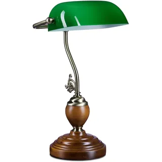 Relaxdays Bankerlampe Multicolor