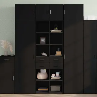 vidaXL Highboard Schwarz 70x42,5x185 cm Holzwerkstoff - Schwarz