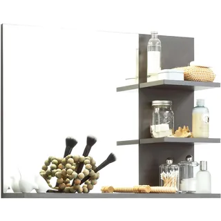 trendteam smart living - Indy - Badspiegel - Grau - Wandspiegel mit Ablagen - (BxHxT) 72 x 57 x 20 cm - Badzimmerspiegel mit 3 Konstruktionsböden