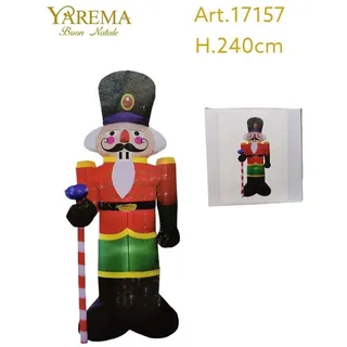 Aufblasbar Nussknacker Höhe 240 CM Mit Lichter LED Saison Außen Bal