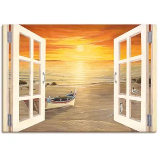 Artland Leinwandbild »Möwen« Meer Bilder 1 Stk. tlg. auf Holzrahmen gespannt, braun