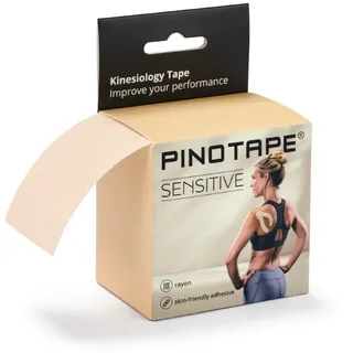 PINOTAPE Sensitive Kinesiologie Tape 1 Stück Light Beige 5 cm x 5 m