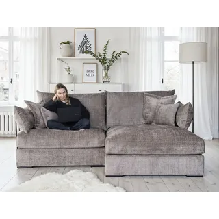 Home Affaire "Casa XL L-Form, B: 190 cm", 4 Zierkissen, Mega-Sofa, in Cord oder Chenille-Struktur, Federkern,