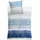 Long Beach Gestreift Taubenblau 135 x 200 cm + 80 x 80 cm