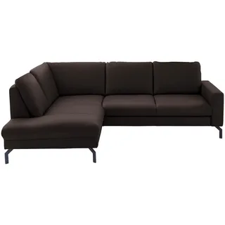 Beldomo Premium Ecksofa , Dunkelbraun , Leder , Echtleder , Rindleder , Ottomane links, L-Form , 250x194 cm , Goldenes M , Typenauswahl, Bettkasten erhältlich, Fußauswahl, Lederauswahl, Sitzqualitäten, seitenverkehrt erhältlich, Bettfunktion erhältlich, Hocker erhältlich, individuell planbar , Wohnzimmer, Sofas & Couches, Wohnlandschaften, Ecksofas