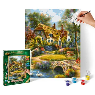 Schipper Old English Cottage Malen nach Zahlen 1 St. 24 x 30 cm bunt