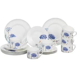 Novel Kaffeeservice , Multicolor , Keramik , 18-teilig , Blume , 220 ml,220 ml , Lfgb , lebensmittelecht , Geschirr, Geschirrsets, Kaffeeservice