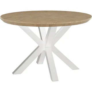 Jockenhöfer Gruppe »Oakland« rund, 120cm ø, Parkettoptik., Metalluntergestell