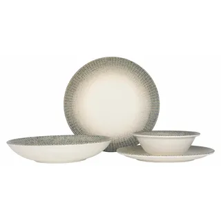 Bonna Geschirrset (Large) - Sway - 24 teilig - 6 Personen - Porzellan - Bunt