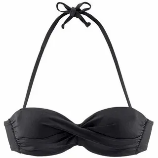 s.Oliver Bandeau-Bikini-Top Damen Schwarz 34 Cup C