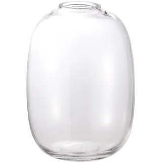 KAYLETIN Große Glasvase für Blumen, Blumenvase, Transparente Vase Modern für Blumenstrauß, große Blumenvasen für Wohnzimmer, Esszimmer, Schlafzimmer, Regal, Hochzeit, Büro, Couchtisch, 25 cm