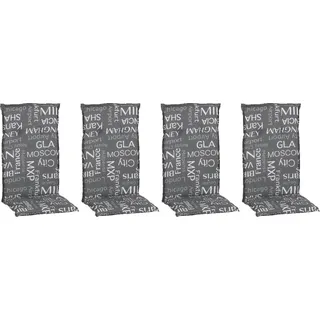 Beo Sitzauflage Hochlehner Bellona 4er-Set grau