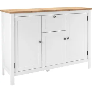 Finori Sideboard 120 x 90 x 40 cm Weiß/Eichefarben