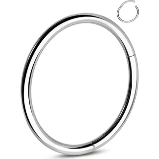 OUFER 20G 0.8mm Nasenpiercing Titan Nasenring Nasen Helix Piercing Hoop Nase Nostril Stecker Nasenstecker Schmuck Rook Tragus Conch Daith Earring Frauen Männer 8mm