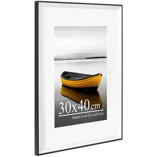 Baoee 30×40cm Schwarz Weiß Bilderrahmen,30×40cm Rahmen,Posterrahmen