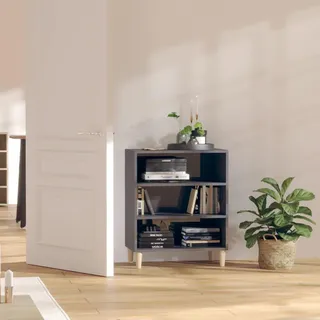 vidaXL Sideboard Hochglanz-Grau 57x35x70 cm Holzwerkstoff - Grau