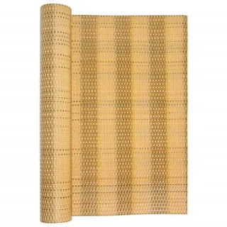 vidaXL Balkon-Sichtschutz Hellbraun 500x80 cm Poly Rattan - Braun
