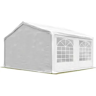TOOLPORT Partyzelt 3x4 m Pavillon starke PVC 600 N Plane wasserdicht und schneller Aufbau - Weiß