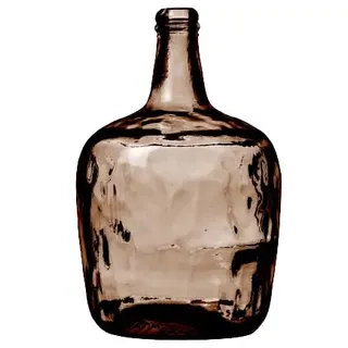 NATURAL LIVING VASE Dame Jeanne 8L BERNSTEINFARBEN AUS RECYCELTEM Glas D21CM X H36,5CM