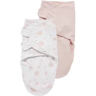 Meyco Baby Pucksack - Dots, Uni Pink/Light Pink - 0-3 Monate - 2er Pack
