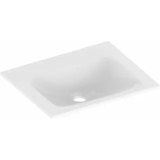 KEUCO X-LINE Einbau-Gästewaschtisch aus Keramik, 465x17x383mm, ohne Hahnloch, weiß, 33130314600