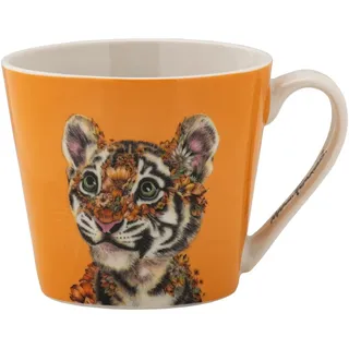 Maxwell & Williams DX1280 Kaffee-Becher rund Tiger 370 ml – Porzellan-Tasse, Wild Planet, Tier-Motiv bunt, Geschenkbox