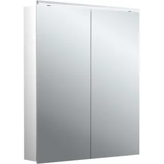 emco flat 2 classic LED-Lichtspiegelschrank mit Aufsatzleuchte, 2 Türen, 600x711x113mm, 979706502