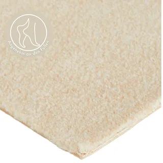 Andiamo Teppichboden »Catania, Velours, Made in Belgium« rechteckig 7,5 mm Höhe meliert, Breite 400 cm oder 500 cm, strapazierfähig & pflegeleicht, beige