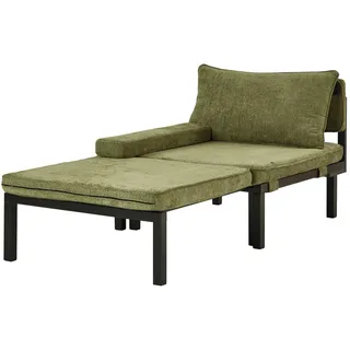 Redom Schlafsessel mit Schlaffunktion, USB-Type-C-Anschluss und platzsparendem Ausziehdesign, Grün , Textil , 82x79x176 cm , Wohnzimmer, Sofas & Couches, Schlafsofas, Schlafsessel