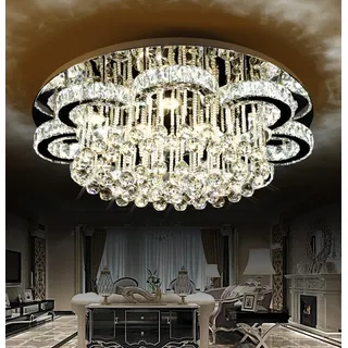 LED Pendelleuchte Kristall 6019-80 mit Fernbedienung Lichtfarbe Steuerbar dimmbar Wohnzimmerleuchte Kronleuchte led Deckenleuchte Hängeleuchte Lampe