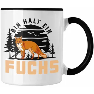 Trendation - ich Bin Halt Ein Fuchs Tasse Geschenk Fuch-Fans Rothaarige (Schwarz)
