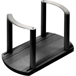 Tellerhalter 34x19x18cm, Funktionseinsatz Schublade, Esche schwarz - Schwarz