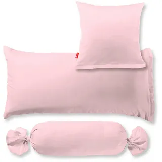 Fleuresse Polsterbezug , Rosa , Textil , 2-teilig , Uni , 40x80 cm , Textiles Vertrauen - Oeko-Tex® , atmungsaktiv , Heimtextilien, Bezüge, Polsterbezüge
