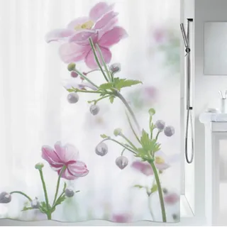 Spirella Duschvorhang Anemone Blumen 180 x 200 cm mehrfarbig