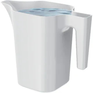 PECZEKO Gießkanne 1,8 Liter für Haus & Garten - aus robustem Kunststoff - giesskanne zur einfachen Bewässerung von Blumen, Pflanzen und zimmerpflanzen 1er-Set (1 Pack) Weiß