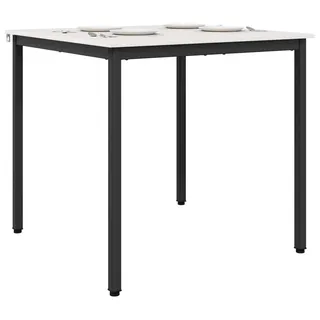 vidaXL Esstisch Weiß 80 x 80 x 75 cm Massives Kiefernholz - Weiß