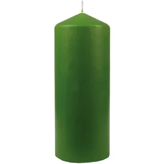 HS Candle Wachskerzen Stumpenkerzen Ø6cm x 13,5cm , in vielen Farben - Hergestellt in EU - Kerzen Blockkerzen - Wachs Stumpen - Adventskerzen, Weihnachtskerzen - Grün