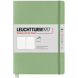 Leuchtturm1917 361592 Notizbuch Muted Colours (A5) Softcover, Salbei, Dotted